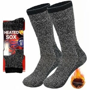 Winter Thermal -25*C Winter Boot Socks 10-13 Warm 2.13 TOG Thick‎ Black Outdoor